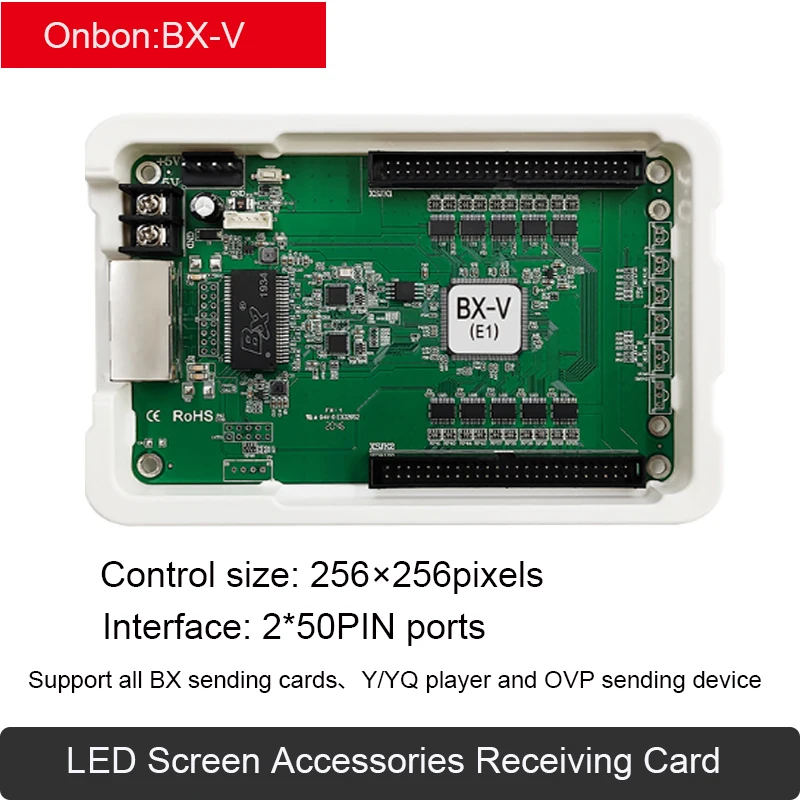 

Onbon BX-V Full color Receiving Card LED display Control Card Work with all BX Sending Card 2 nos 50PIN Ports