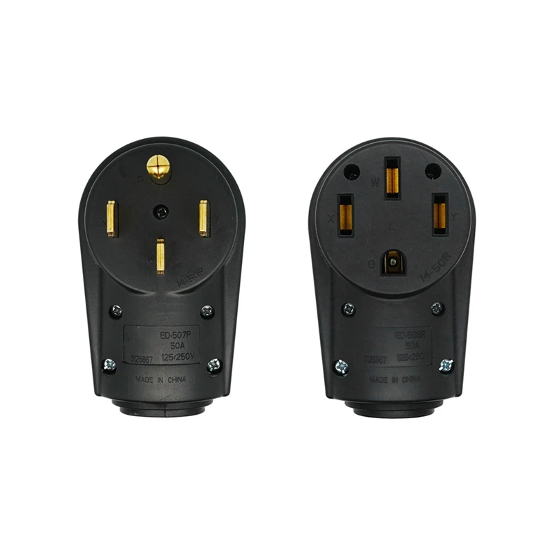RV レセプタクル交換用電源プラグ 50AMP 14-50P 125V/250V 交換用電源プラグ トラベルトレーラー RV アクセサリープラグ US プラグ