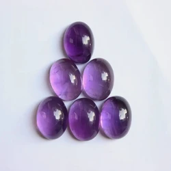 Wholesale 2pcs/pack AA Quality Natural Amethyst Bead Cabochon 10x14mm 12x16mm 13x18mm 15x20mm Oval Gemstone Jewelry Ring Face