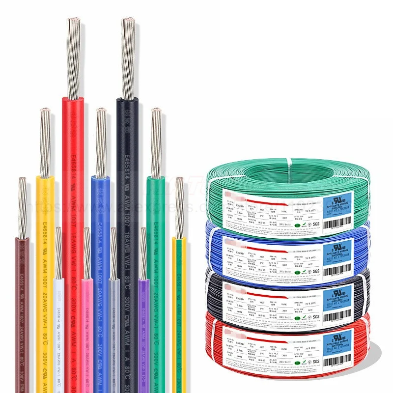 5 Meter Super Flexible 18AWG 22AWG 24AWG PVC Insulated Wire Electric Cable,LED,AUTO Color Selectable Cable