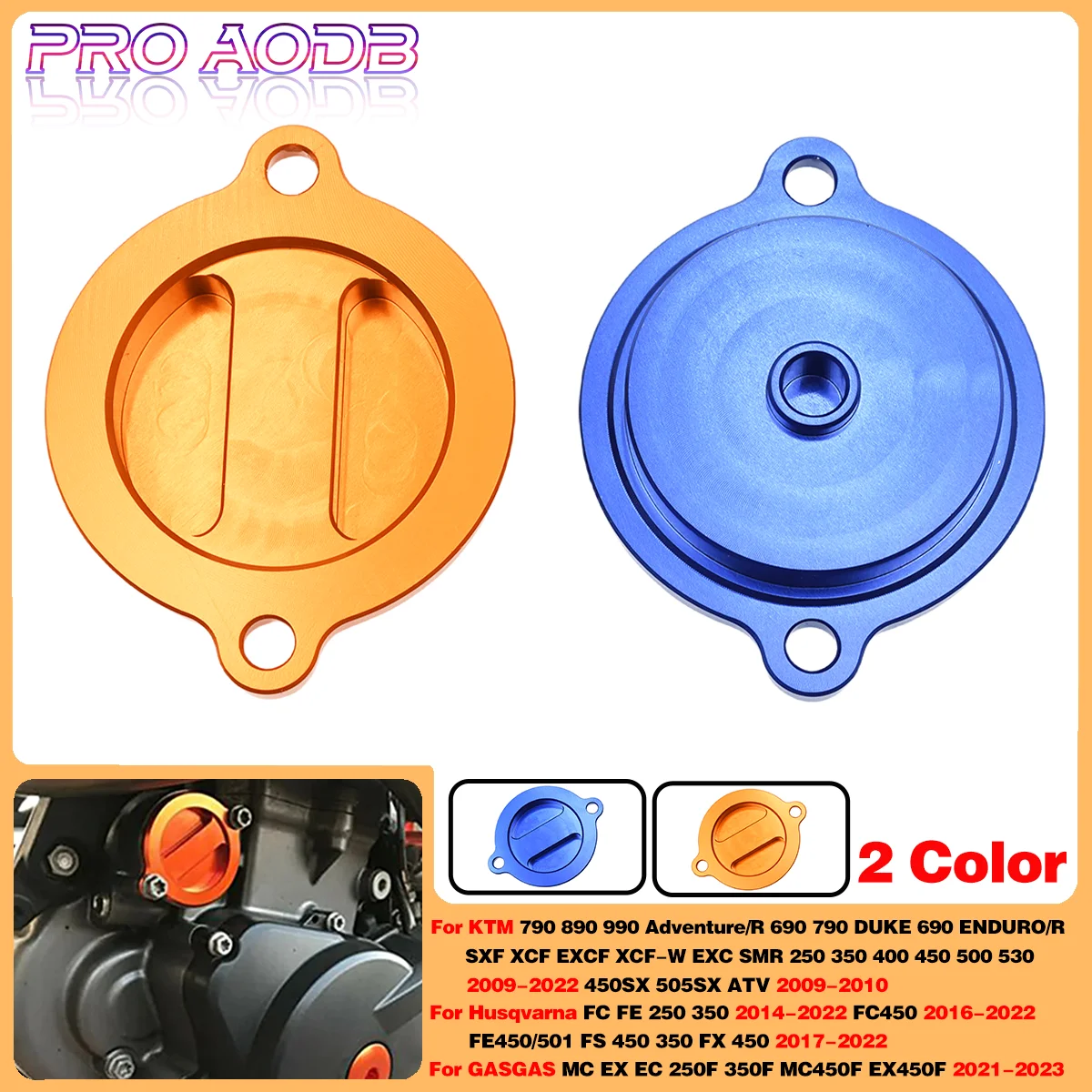 

Motorcycle CNC Oil Filter Cover Cap For Husqvarna FC FE 250 350 2014-2022 FC450 2016-2022 FE450/501 FS 450 350 FX 450 2017-2022