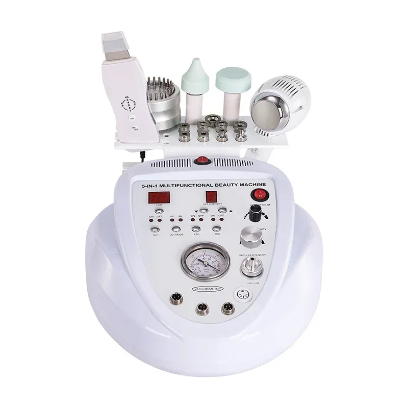 New 5 In 1 Diamond Peeling Dermrasion Scrubber Microcurrent Fa Lifting hine Water Spray Exfoliation Blackhead Remoer