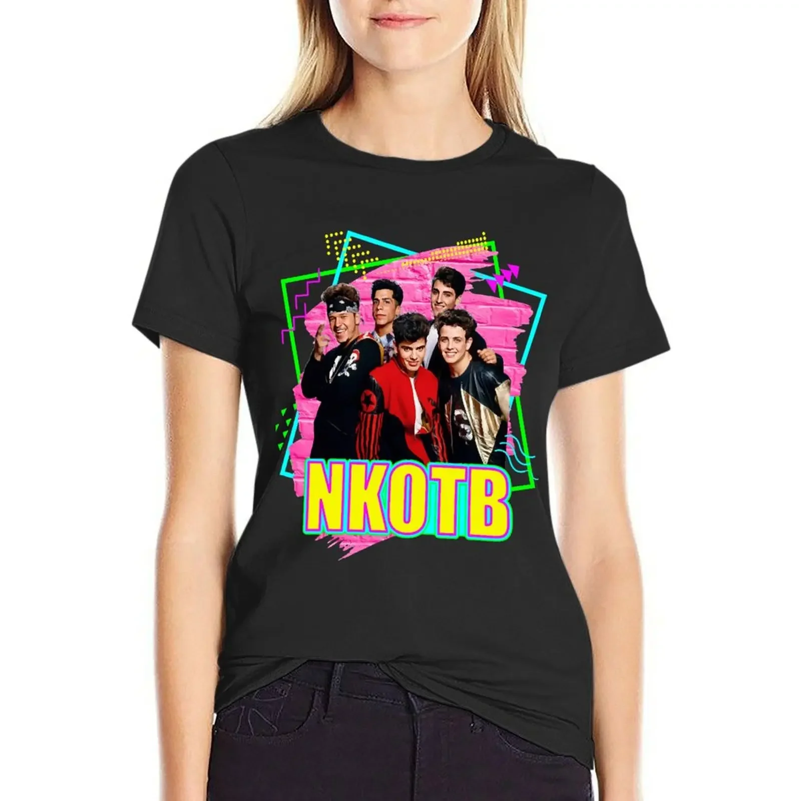 NKOTB Music T-Shirt summer tops lady clothes cute clothes Women's clothing