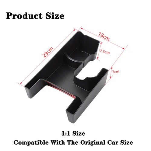 Imagen 2 del producto Caja de almacenamiento de cambio de marchas delantero de coche, bandeja organizadora de consola central para Suzuki Jimny 2019 2020 2021 2022 2023, accesorios interiores