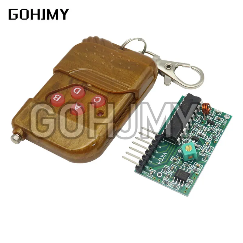 1set IC 2262/2272 4 Channel 315Mhz / 433Mhz Key Wireless Remote Control Kits Receiver module