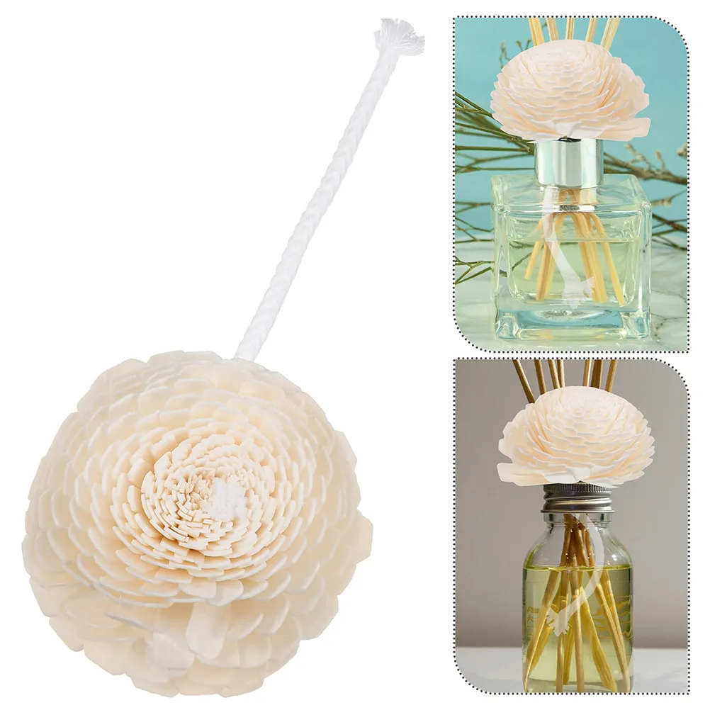

2Pcs Replaceable Faux Flower Diffuser Heads Made of Bendable Cotton Rope Plant Stem for Small Essential Oil Diffusers Indoor