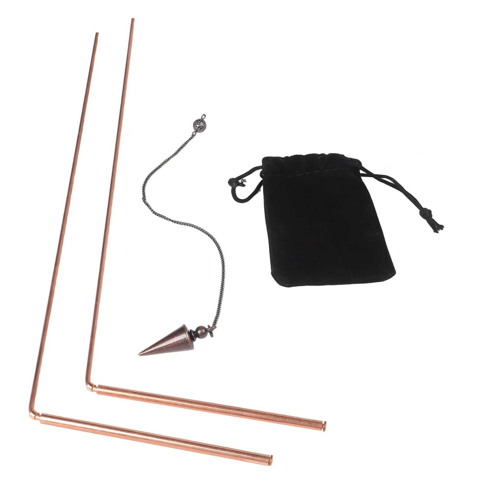 

2Pcs 99.9% Copper Dowsing Rods Metal Detector Rod Water Divining Witching Energy Healing Ghost Hunting Divining Rods Pendulum