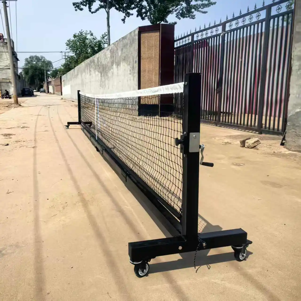 Customized Heavy Duty Portable Pickleball Net Heavy Duty System with Wheels Adjustable Tensioner for Professional Coaches Athlet
