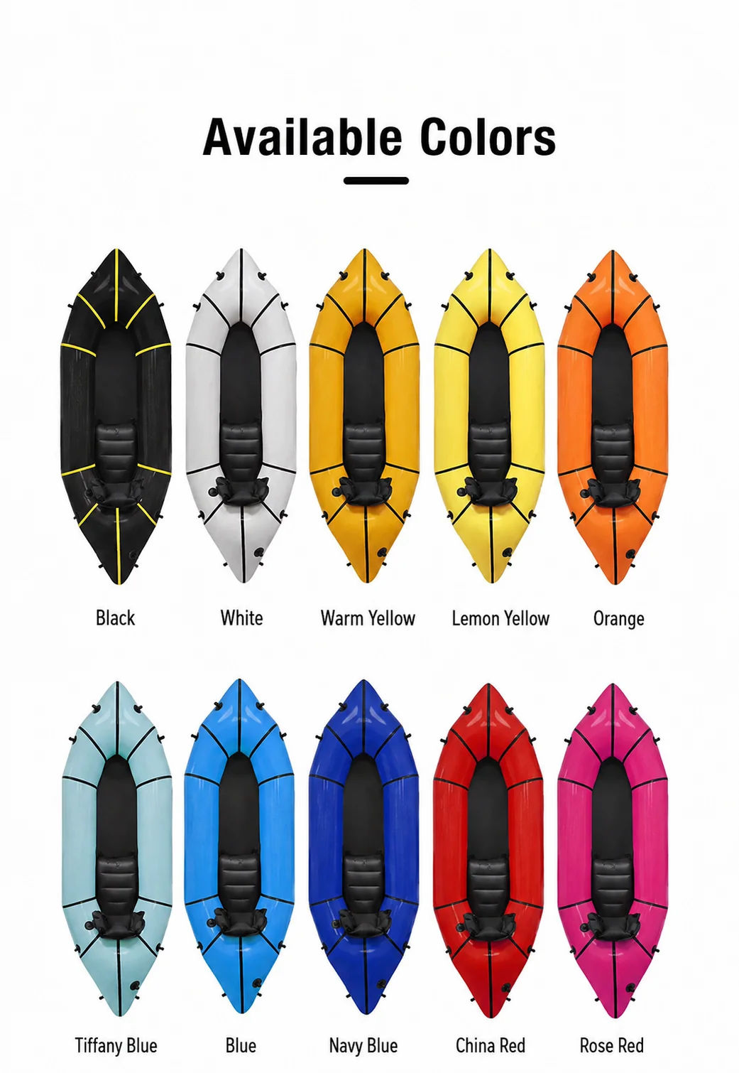 2.7M TPU Inflatable Packraft Lightweight 3.5kg Foldable Backpack Kayak One Person for Lake Fishing Camping Outdoor Sports