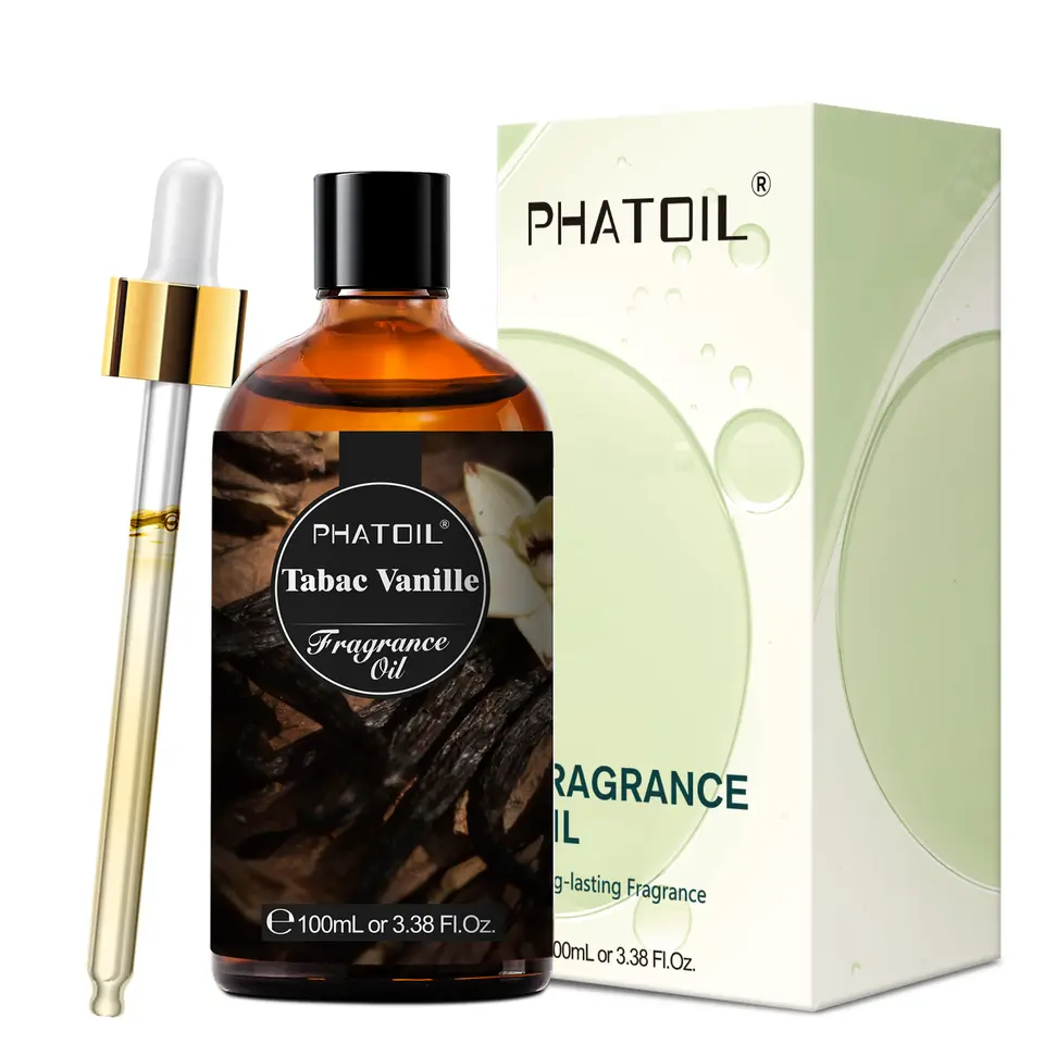 PHATOIL 100 مل زيت عطري برائحة العود الدافئ للمرطب والعلاج العطري من السانتال الدافئ والفانيليا والعنبر والأوركيد الأسود - 4