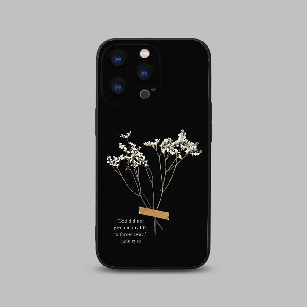 Jane Eyre Phone Case For iPhone 15,14,13,12,11 Plus,Pro,Max,XR,XS,X,7,8 Plus,SE,Mini Black Silicone Soft