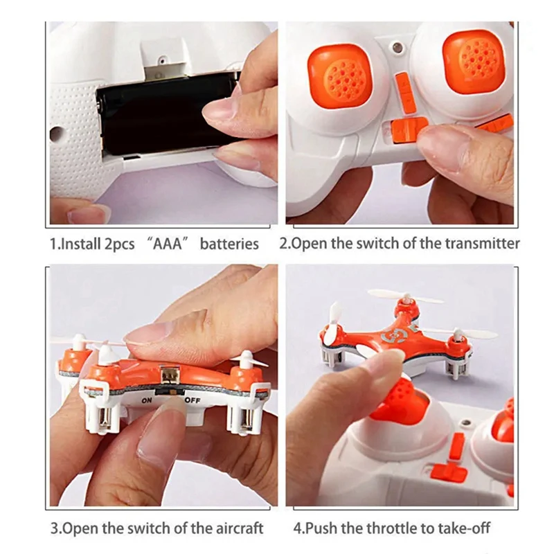 RC Quadcopter Cx10 Mini Remote Control Drone 2.4G 4CH With LED Electronic Helicopter Electric Airplane Toys For Kids