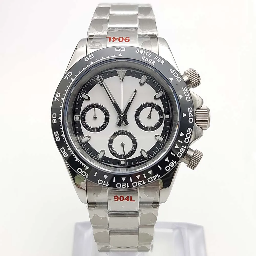 

Новые высокие мужские многофункциональные повседневные спортивные часы 40 мм VK63 с хронографом и сапфировым стеклом, водонепроницаемые часы с датой