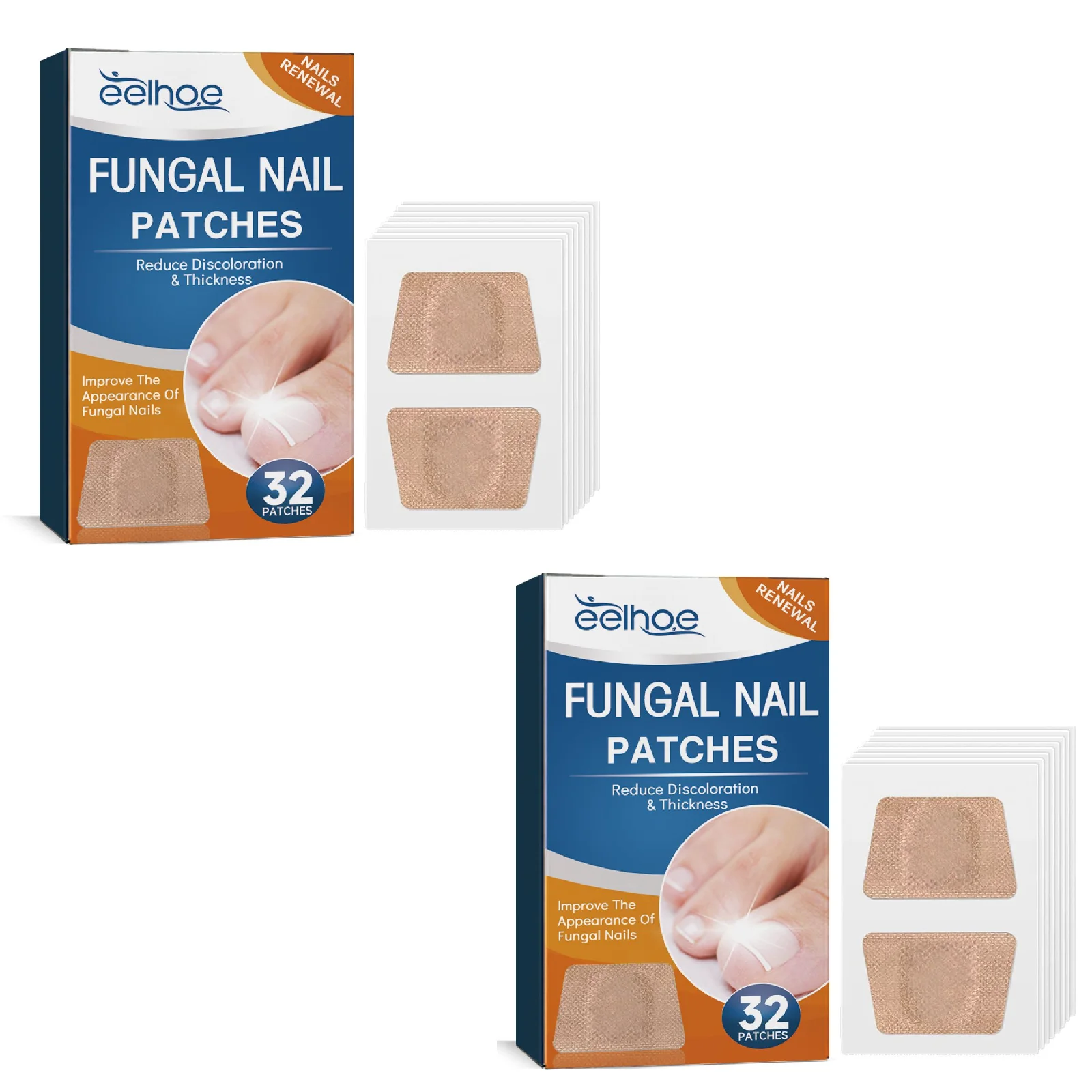 

EELHOE Toenail Care Patch Gray Nail Care Toenail Soft Nail Inlaid Nail And Thickened Nail Line Care Patch 3pcs