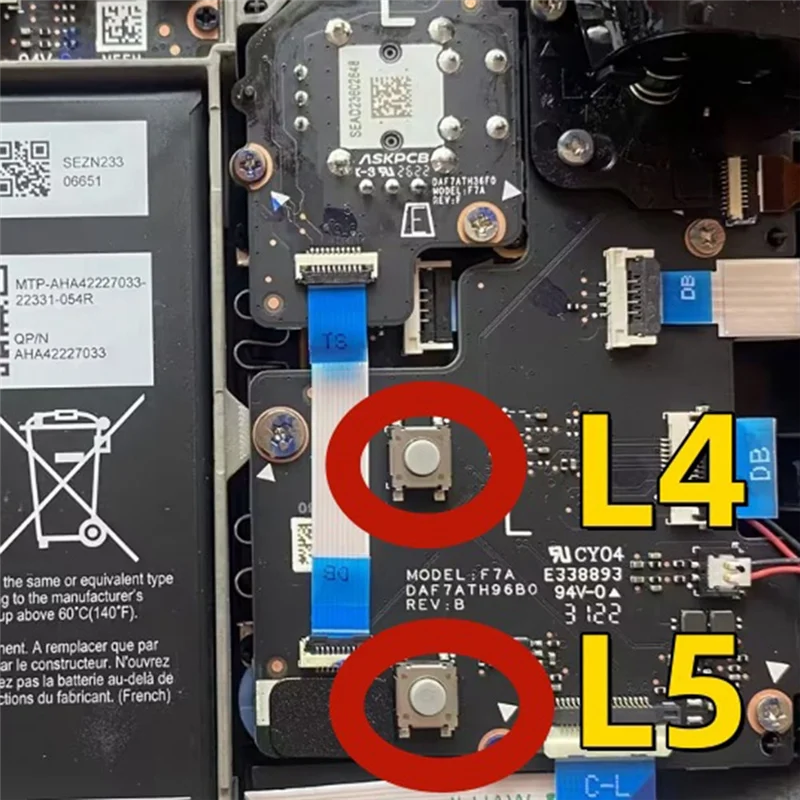 يمكن الاعتماد عليها-30 قطعة L4L5 R4R5 زر التبديل مايكرو التبديل لحظة المعادن لسطح البخار اللمس اللباقة زر الضغط