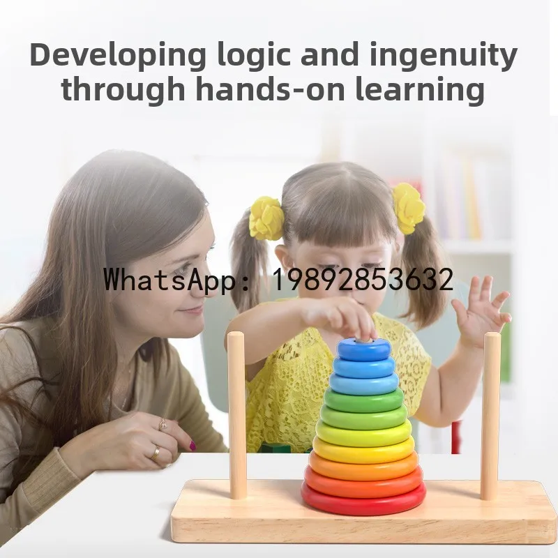 Estudantes da escola primária inteligência cérebro exercício matemática pensamento treinamento competição torre especial de wanoi