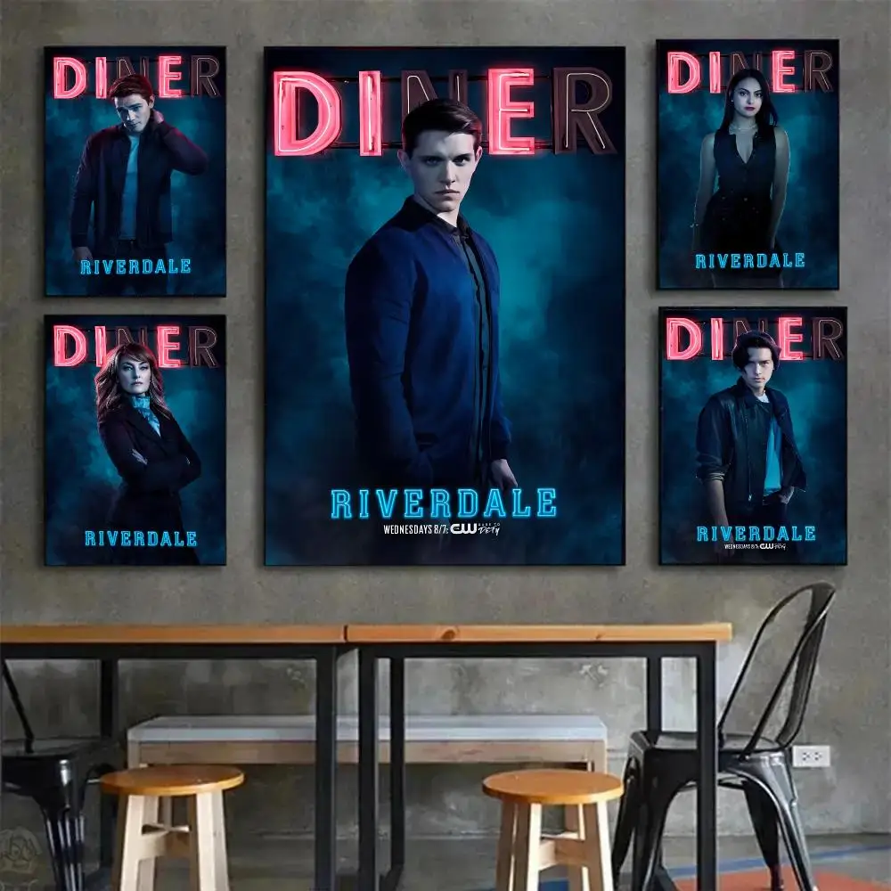 Teen Drama Series R-Riverdale Poster Painting Wall Art Mural for Living Room Home Decor and Gifts