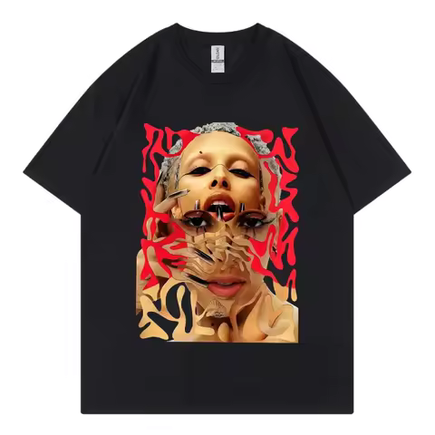 Singer Doja Cat Graphic T Shirts Men Women Clothing Fashion Aesthetic Short Sleeve T-shirt Summer Casual Loose Cotton T-shirts