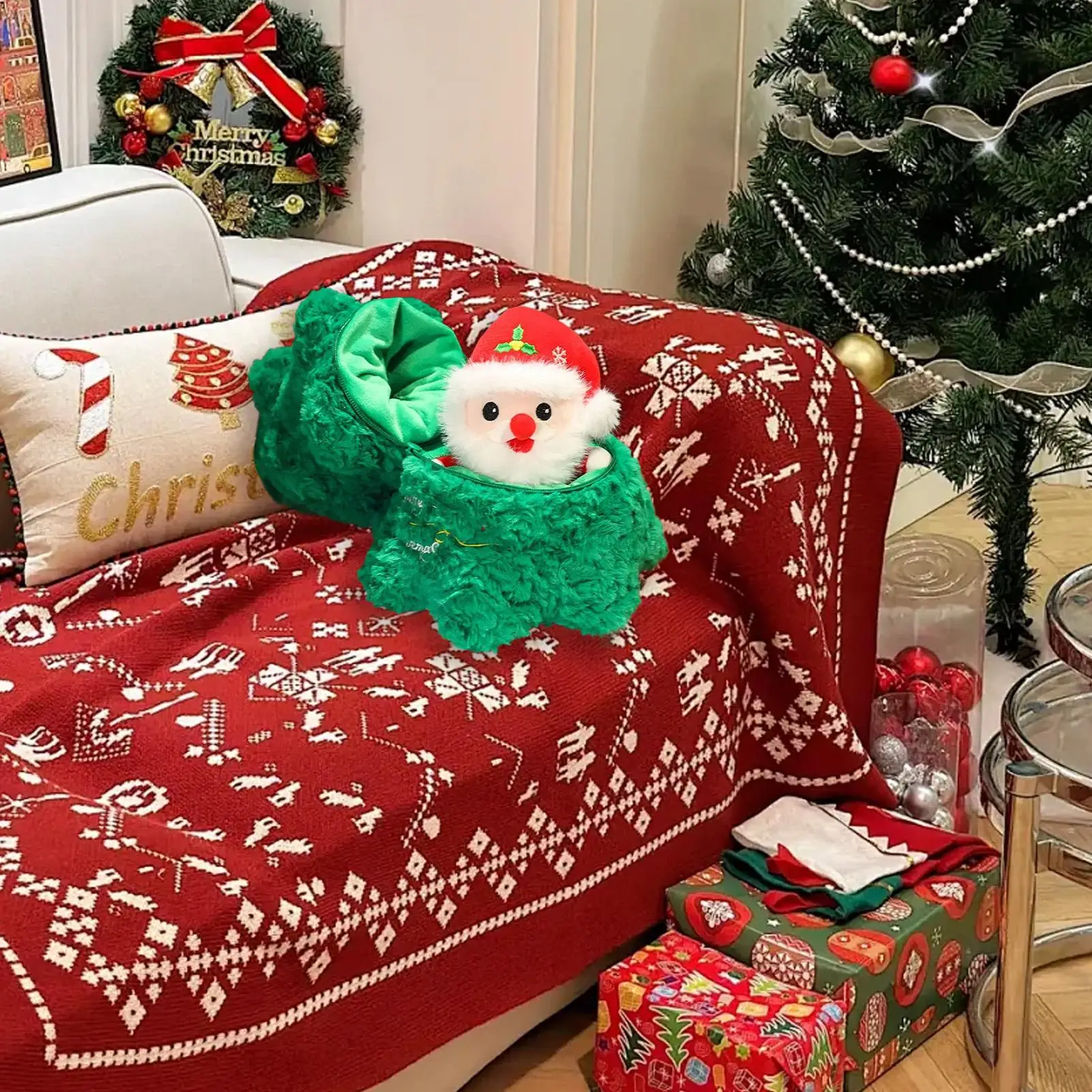 Kerst Knuffels Leuke Kerstman Kerstboom Feestdecoraties Zachte Pop Vakantie Knuffels Voor Slaapkamer Woonkamer