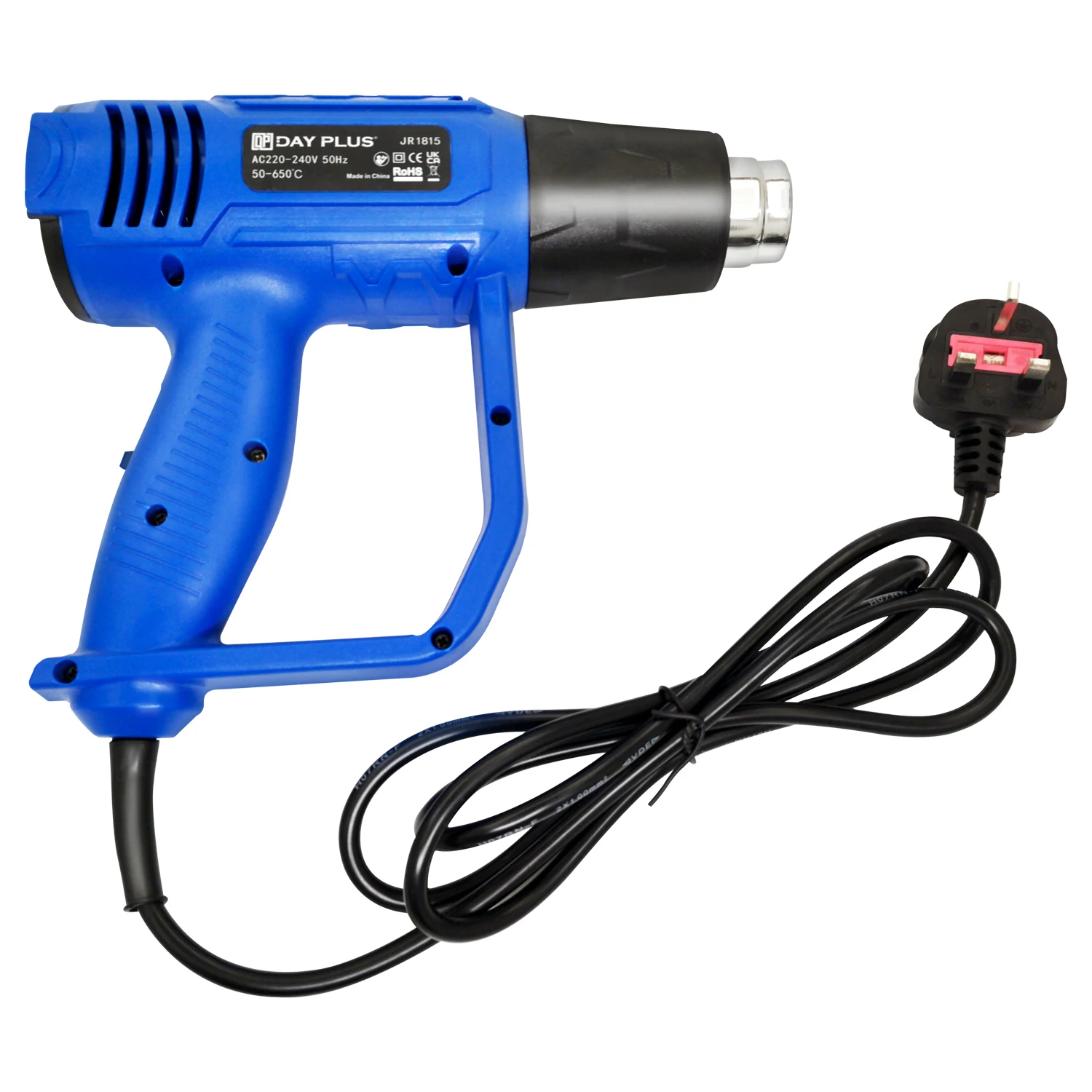 Electric Heat Gun 2000W Hot Air Gun Tool 300℃ & 600℃ 2 Temperature Modes for Wallpaper Stripping /Shrinking PVC/Varnish