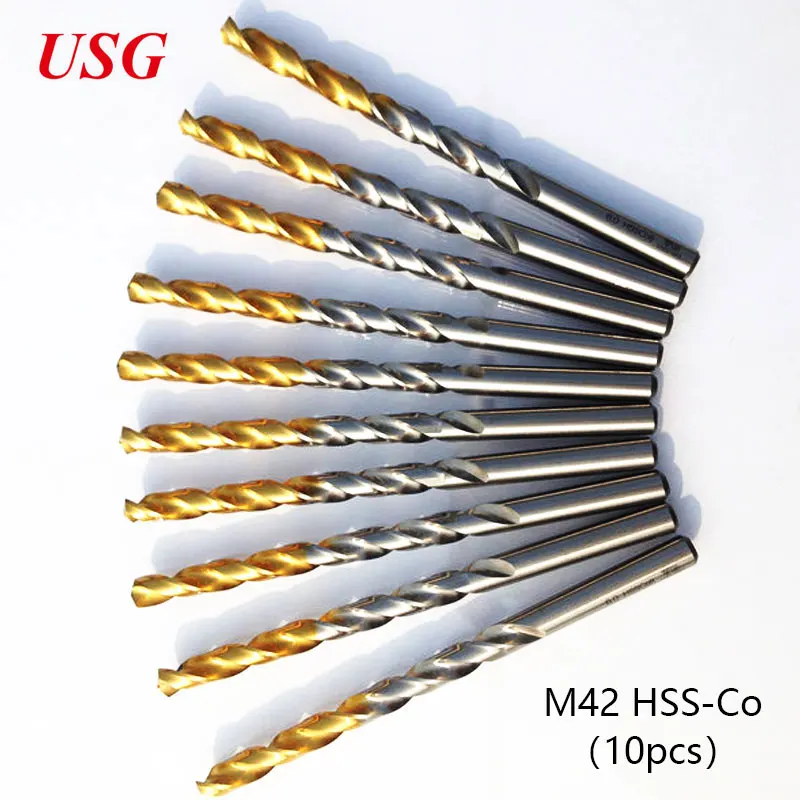 Bocados de Broca Retos da Torção da Haste M42 de Usg Ajustam o Jogo do Bocado de Broca do Cobalto de Hss-co para Brocas de Aço Inoxidável do Metal os