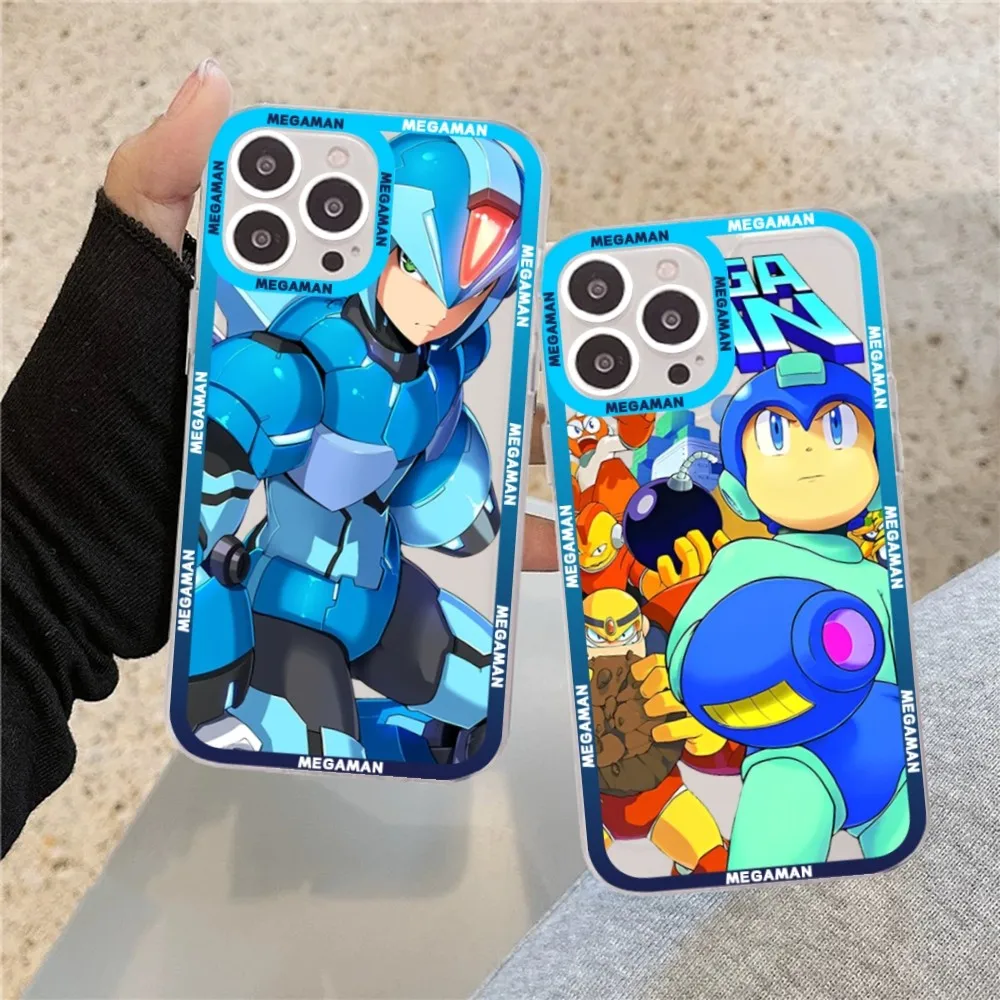 Game Rockman Megaman Phone Case For iPhone 15 14 13 12 11 Pro Max XS X XR Mini Protective Cover