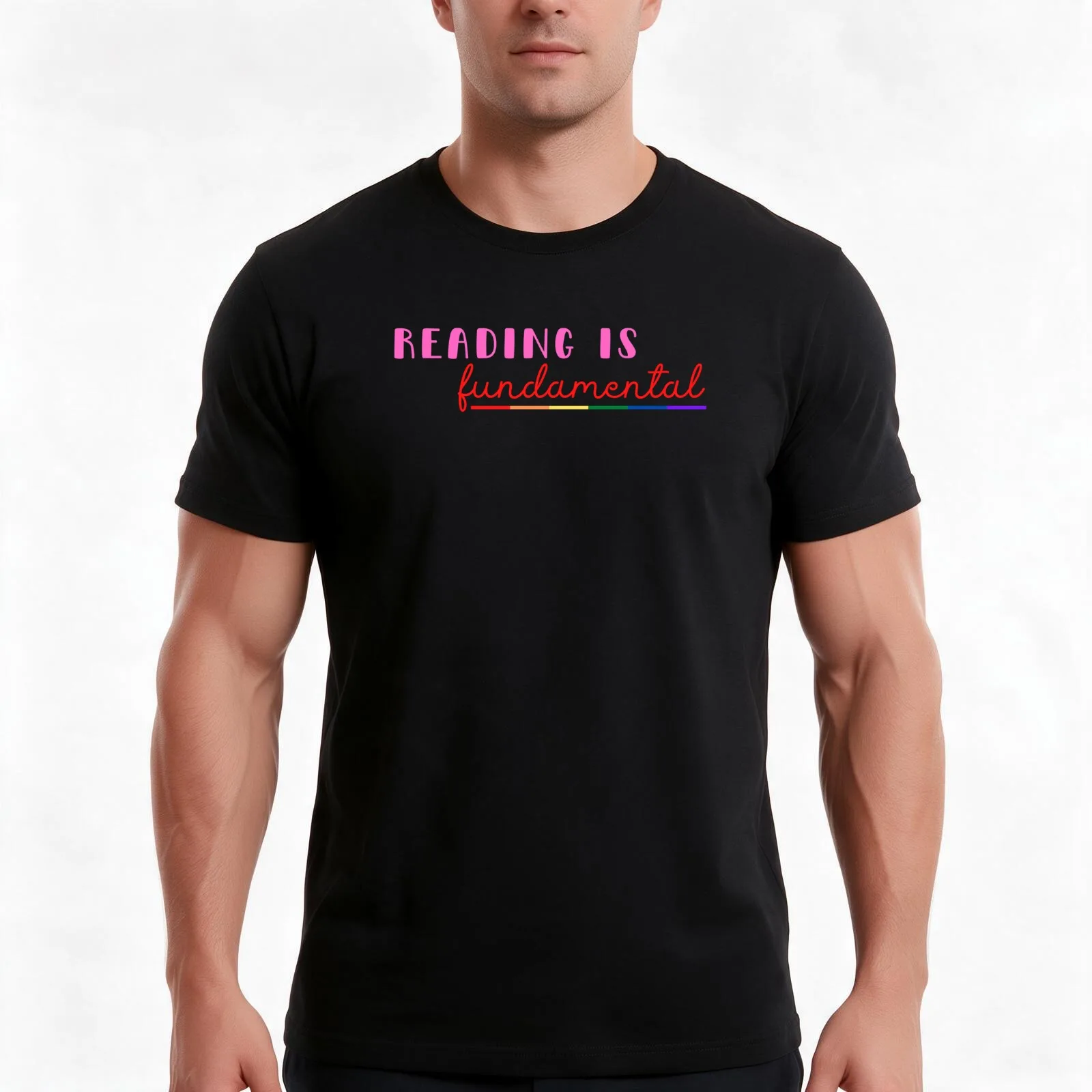 reading is fundamental T-Shirt Summer Casual Cotton Tee Oversized Streetwear Tops Vintage Graphic Print Unisex Men Women