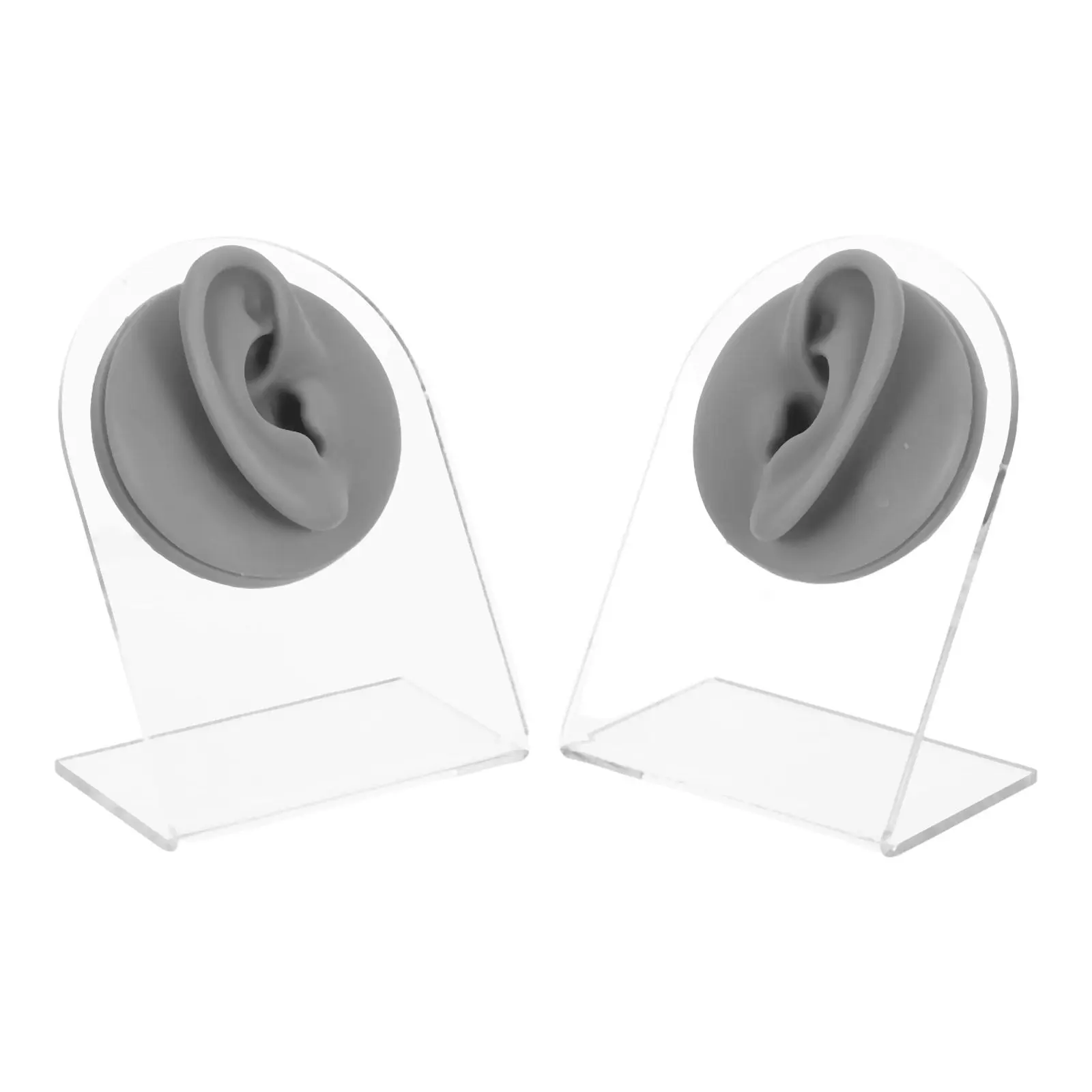 1 Set de Maniquí de Silicona para Práctica de Piercings en Oreja Izquierda y Derecha, Molde de Oreja Realista de Silicona Suave para Joyería