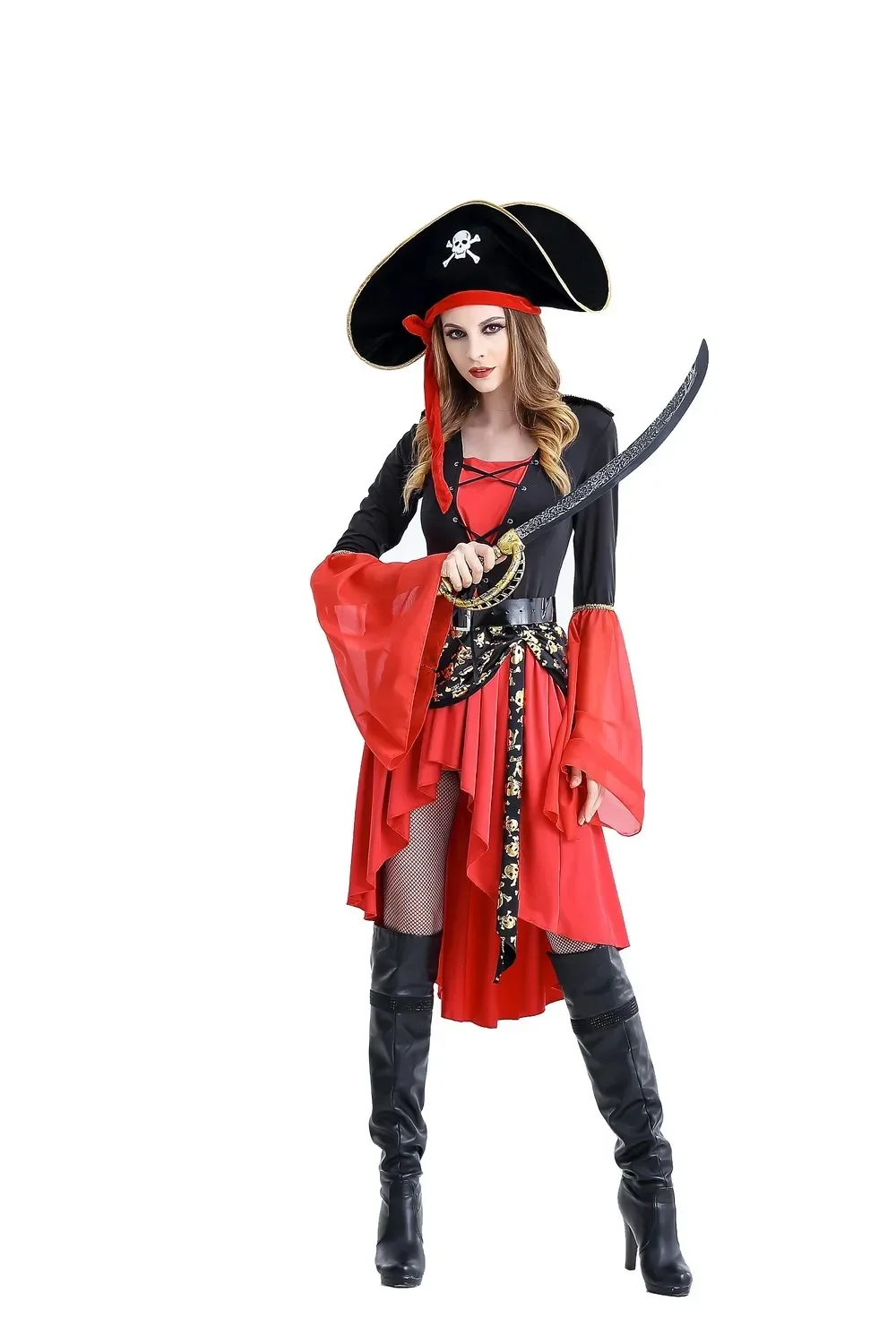 Pirate Costumes Fancy Carnival Performance Sexy Adult Halloween Costume Dress High Quality Captain Party Women Cosplay