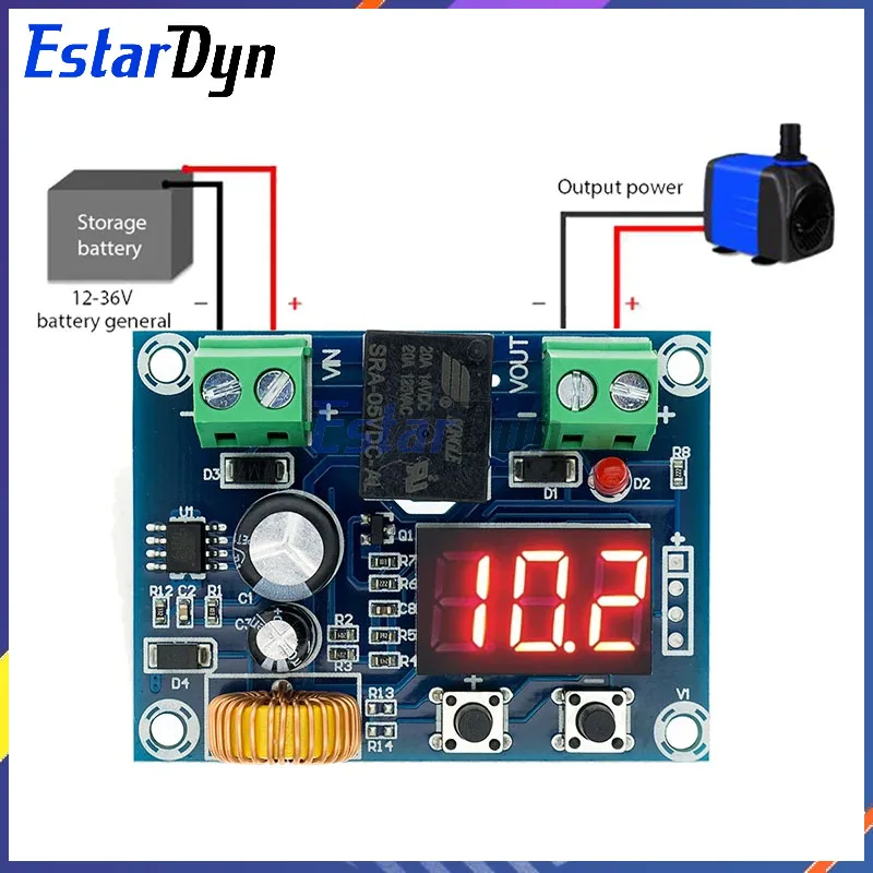 Estardyn XH-M609 DC 12V-36V Charger Module Voltage OverDischarge Battery Protection Precise Undervoltage Protection Module Board