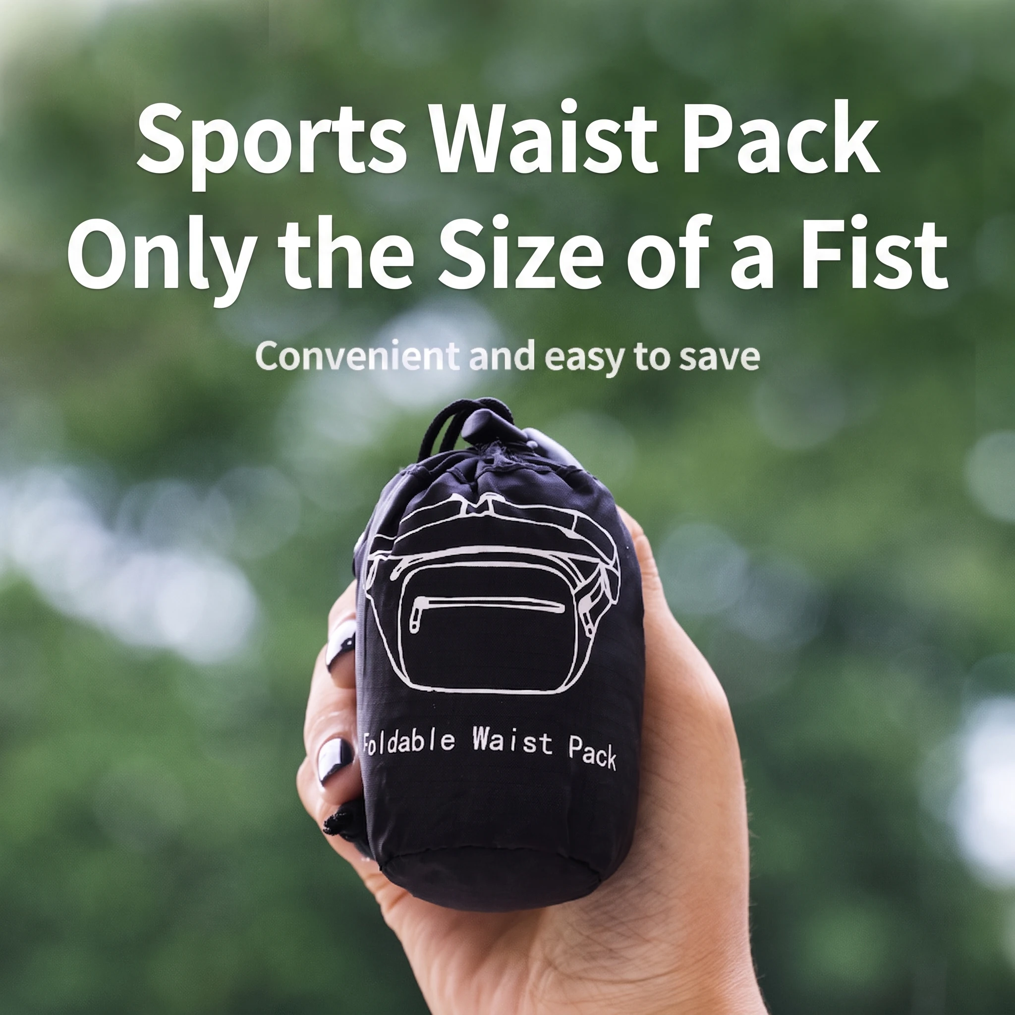 New casual outdoor sports waist bag portable lightweight, foldable, multi-functional invisible running mobile phone tactical bag