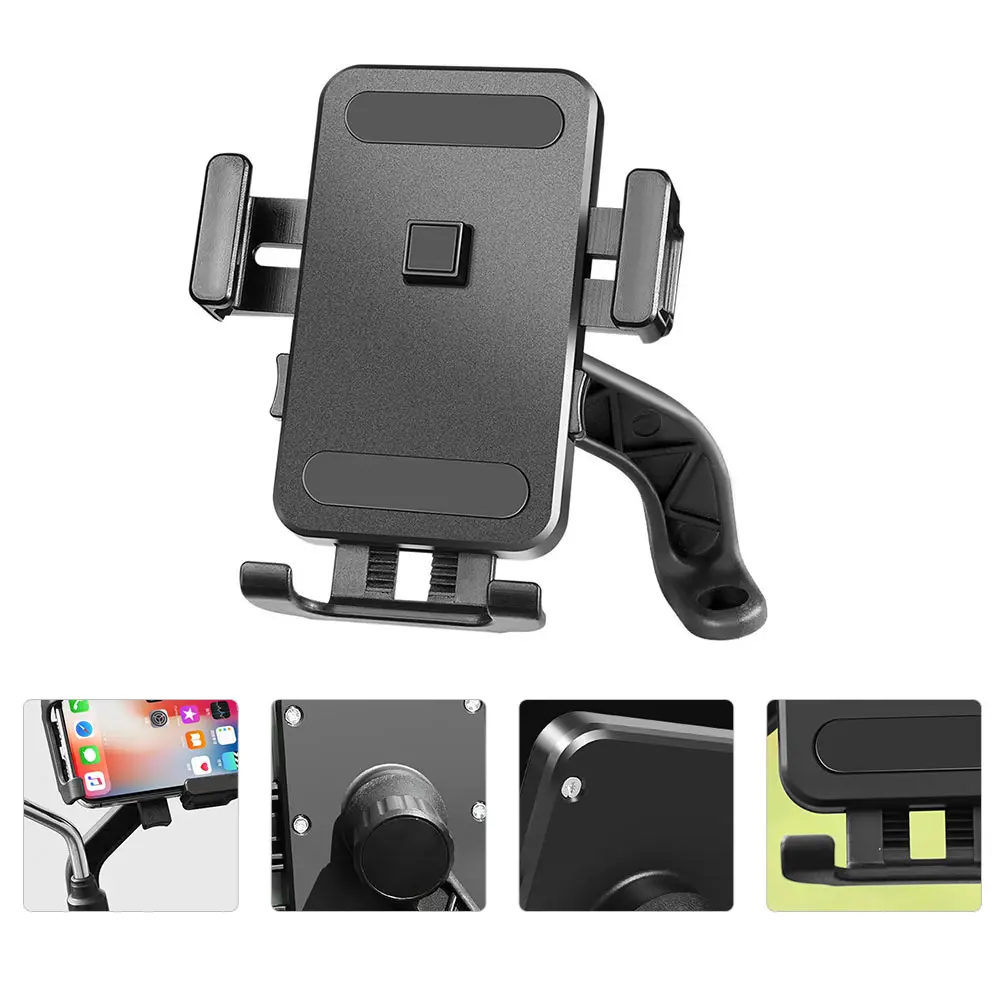 

Motorcycle Phone Holder St Bracket Mount for All Smartphones Black Cellphone Navigator H Cradle Waterproof
