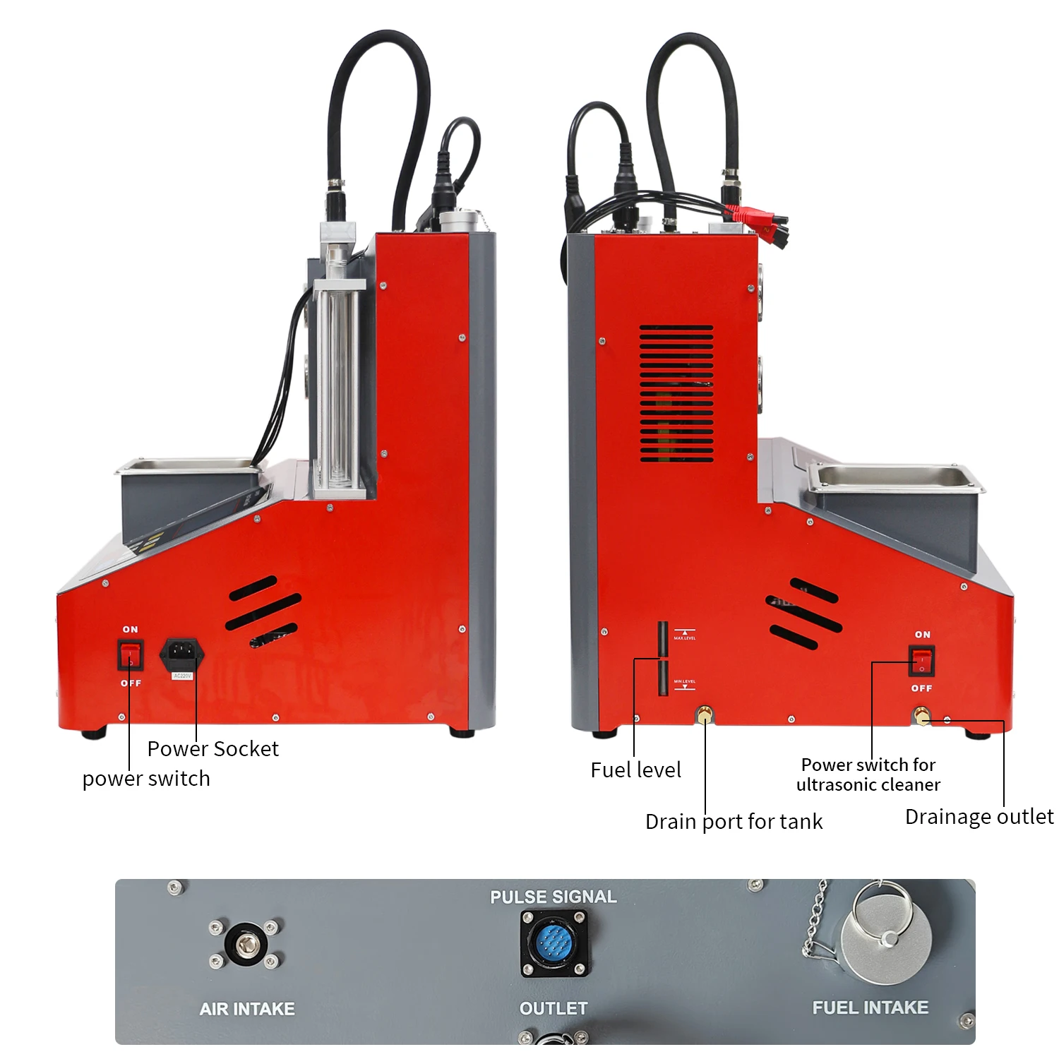 TLF Gdi Brandstofinjectorreiniger en tester Machine 6-cilinders Brandstofinjectorreiniger Tester voor auto en motorfiets GDI608