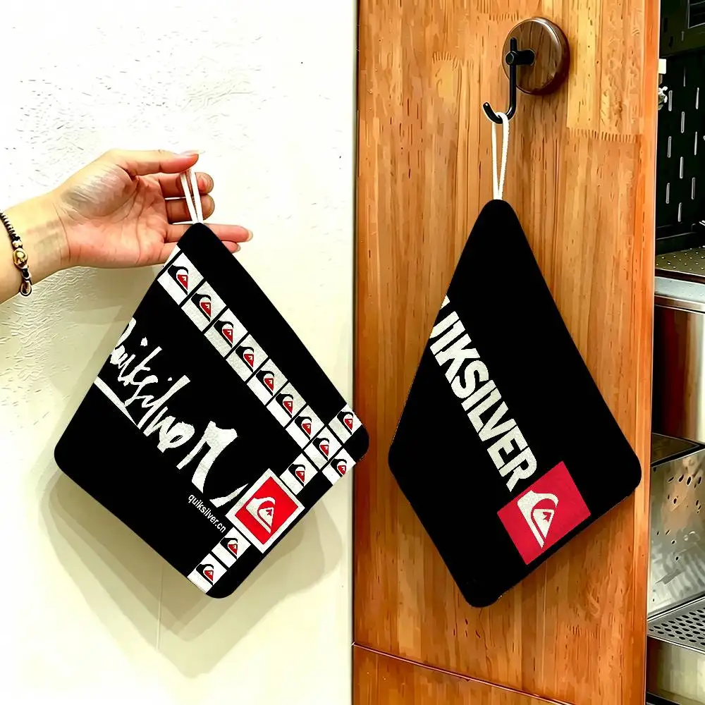 Toalha de Mão Clássica Q-Quiksilver em Poliéster e Algodão, Super Absorvente para Uso Doméstico Diário