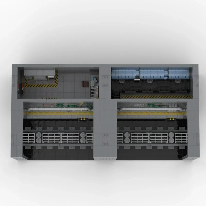 Street View Model Moc Building Bricks Underground Subway Station Technology Modular Blocks Gifts Christmas Toy DIY Sets Assembly