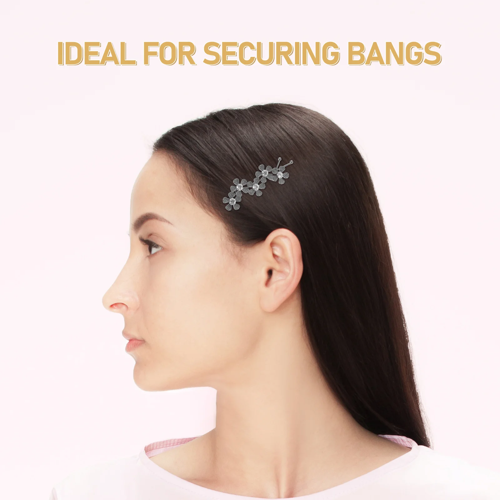 

Hair Accessories Women Rhinestone Flower Clips for Wedding Party Japanese Style Decorative Barrette Large Hair Clip