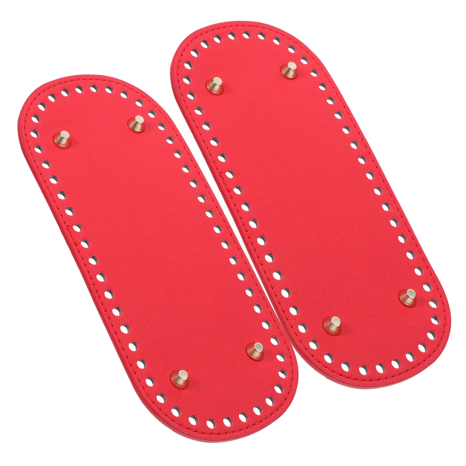 2 قطعة قاعدة حقيبة كروشيه ومقبض ديكور اصطناعي مريح حقيبة يد ذاتية الصنع لوحة قاعدة سفلية لسلة التخزين الحرفية