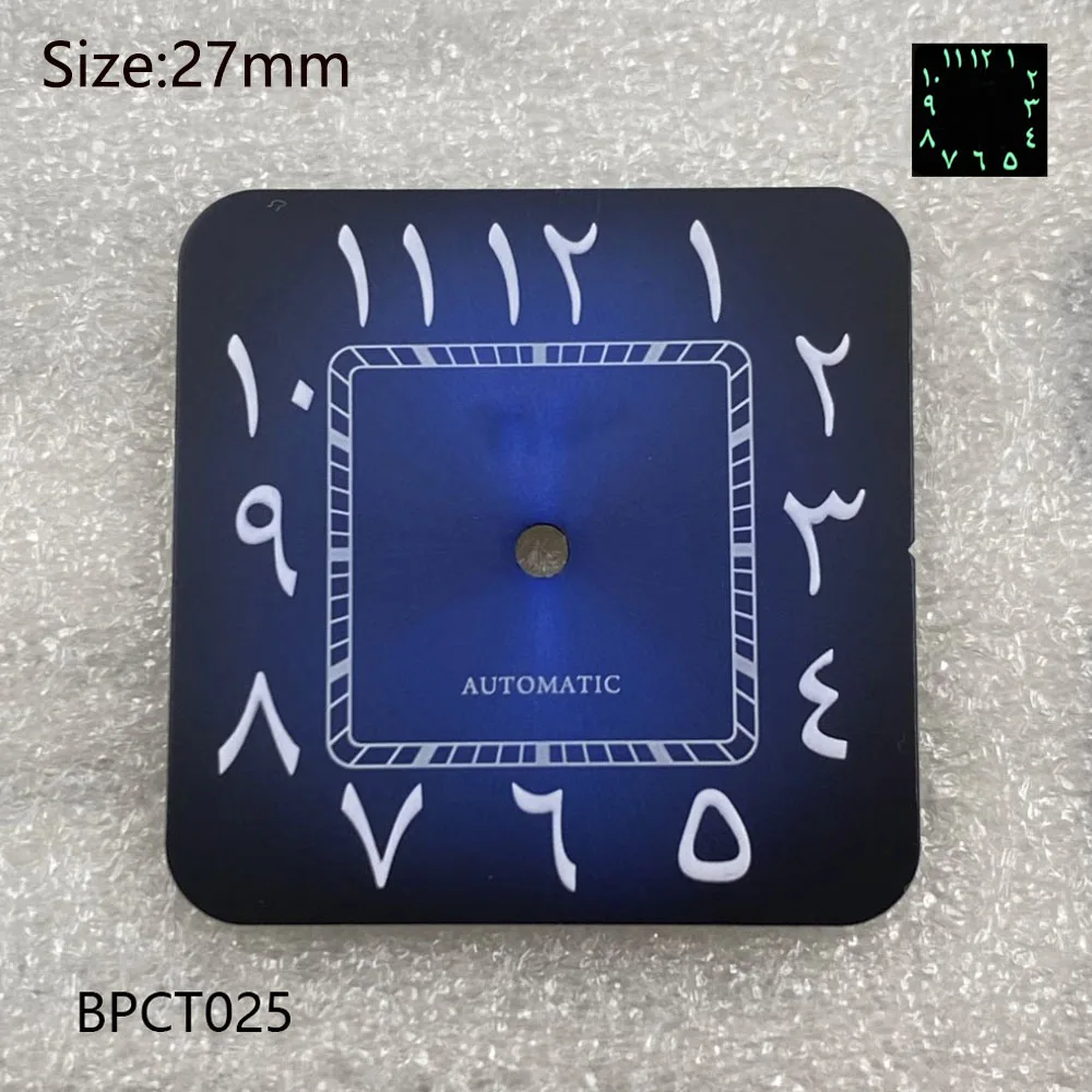 27mm s logo nh35 dial square dial santo sdial Arabic dial fit Japanese NH35 automatic mechanical watch accessories modification