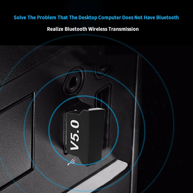 Adattatore Bluetooth Nano USB Bluetooth 5.0 Dongle Audio wireless Bluetooth Stick Ricevitore Bluetooth per PC Windows 10 8 7