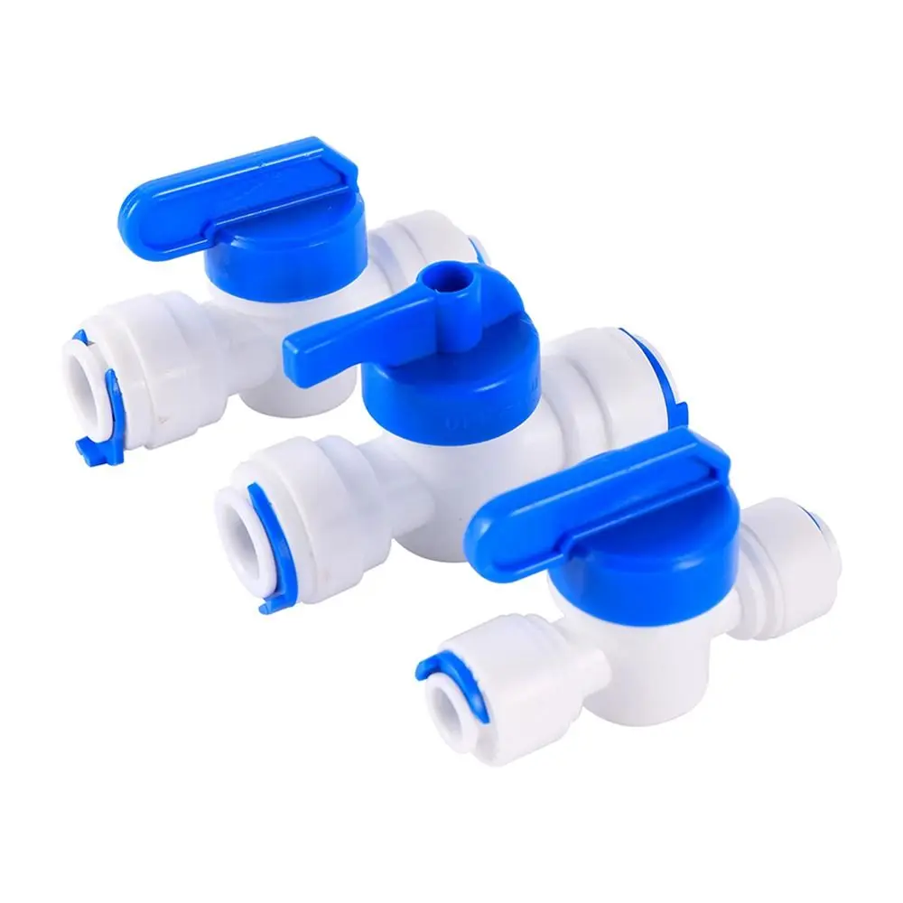 Water Straight Plastic Ball Valve 1/4" 3/8" OD Hose Quick Connect Male Female Thread 1/4" 3/8" Male 1/2" Female Reveser Osmosis