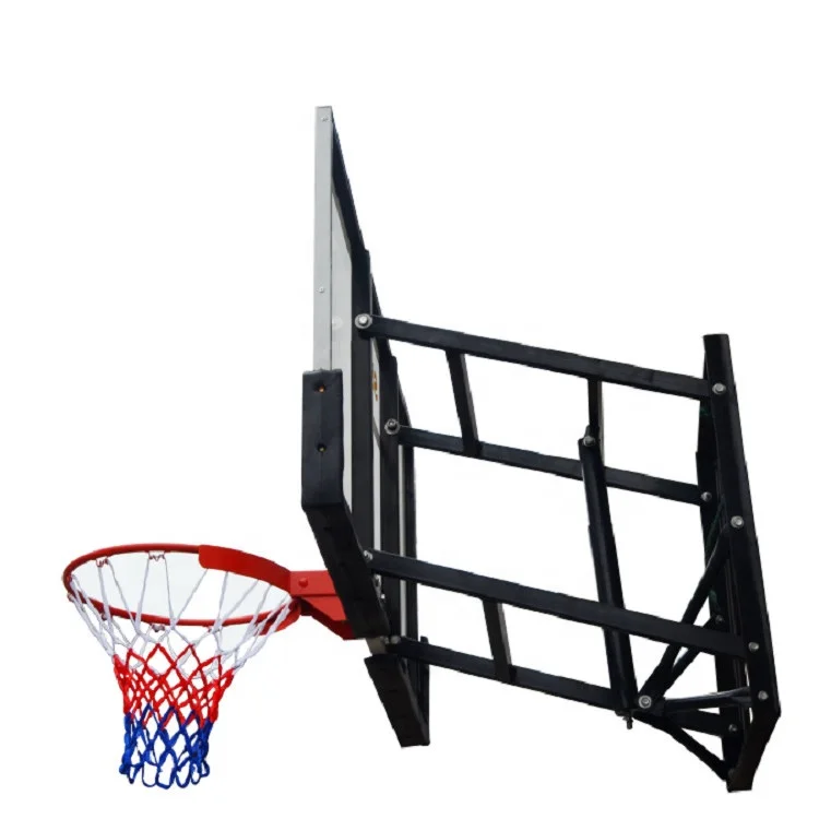 Standard 72in Basketball Hoop Stand Foldable Portable Wall Mounted Ceiling Stand Basketball Backboard