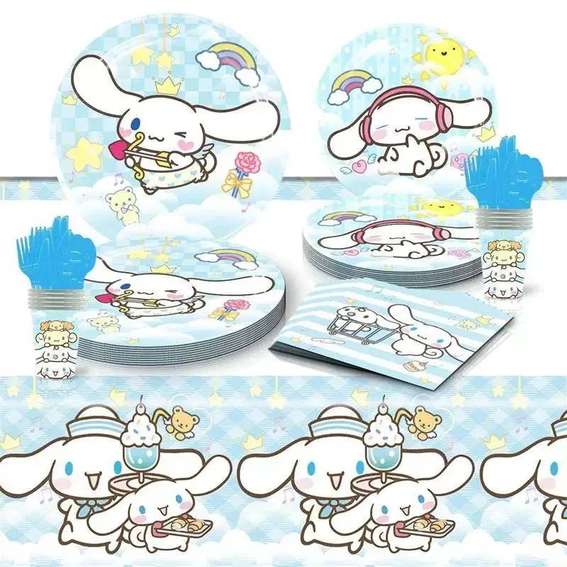 

Disney jade dog Sanrio cartoon children's birthday party decoration Party Paper plates Paper towels tablecloth tableware set