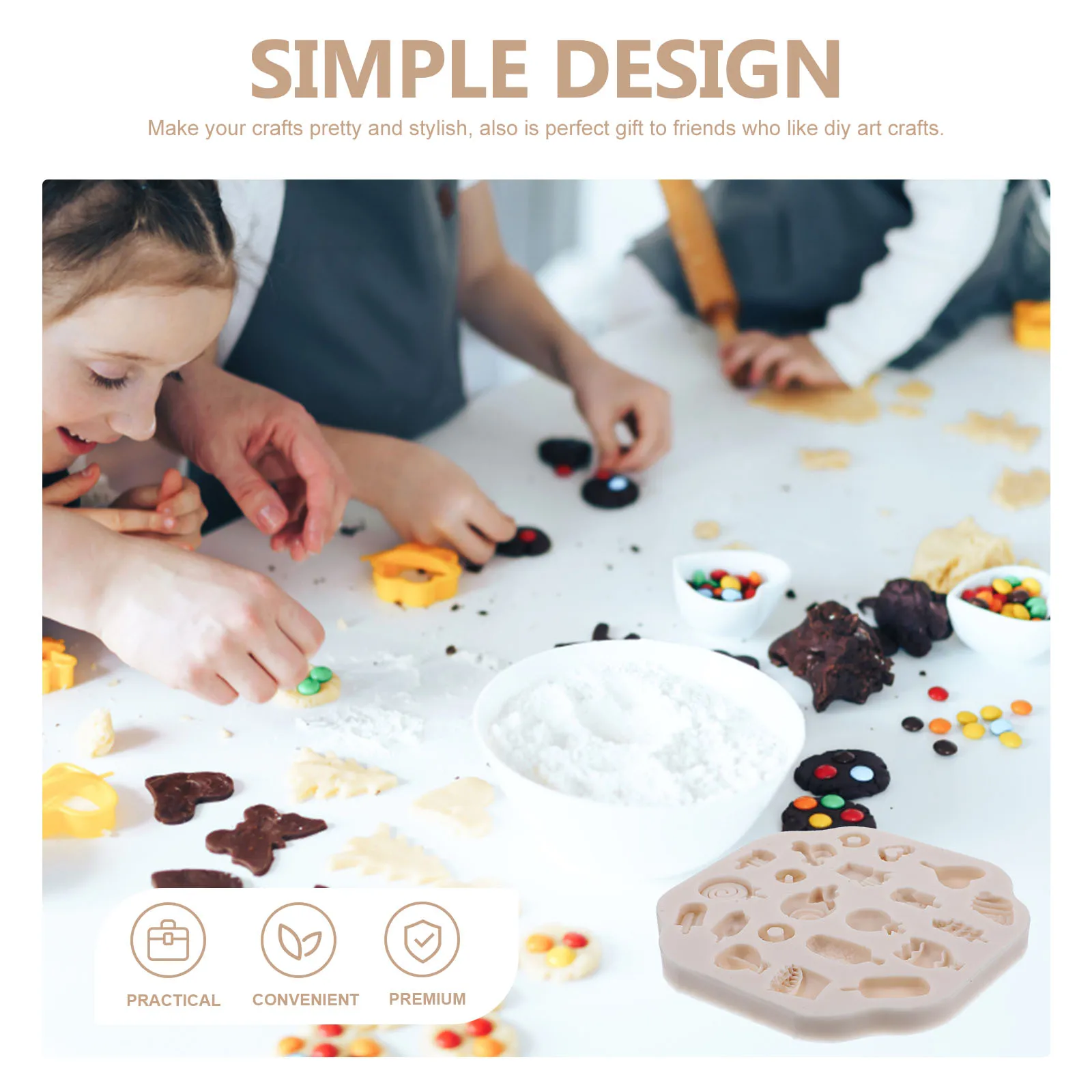 

Polymer Clay Silicone Lollipop Mold Non-Stick Flexible Molds for Jewelry Making Resin Craft Mold DIY Charm Molds