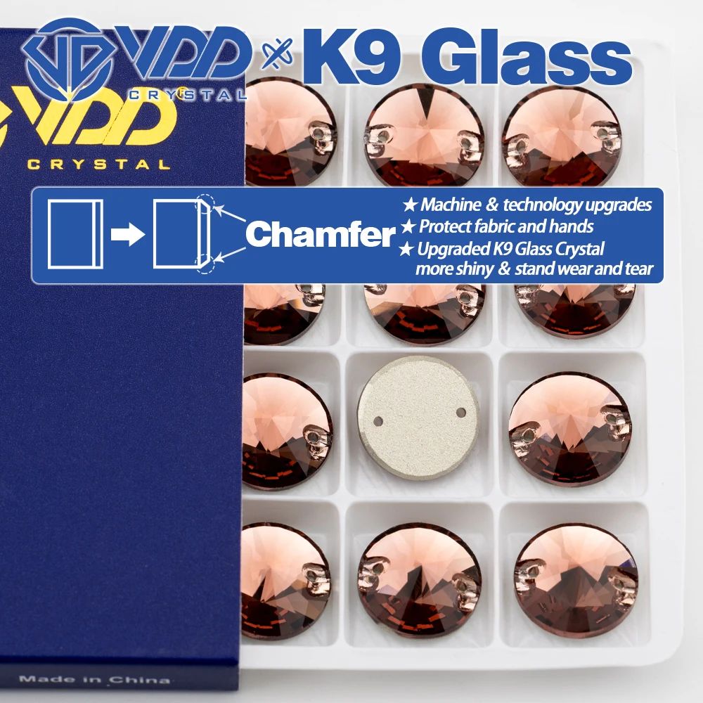 VDD Rivoli S111 Weinrot, hochwertige K9-Glas-Strasssteine zum Aufnähen, Nähkristalle, Steine für Kleidung, Bastelarbeiten, Kunsthandwerk, Hochzeitskleider – Detail 2