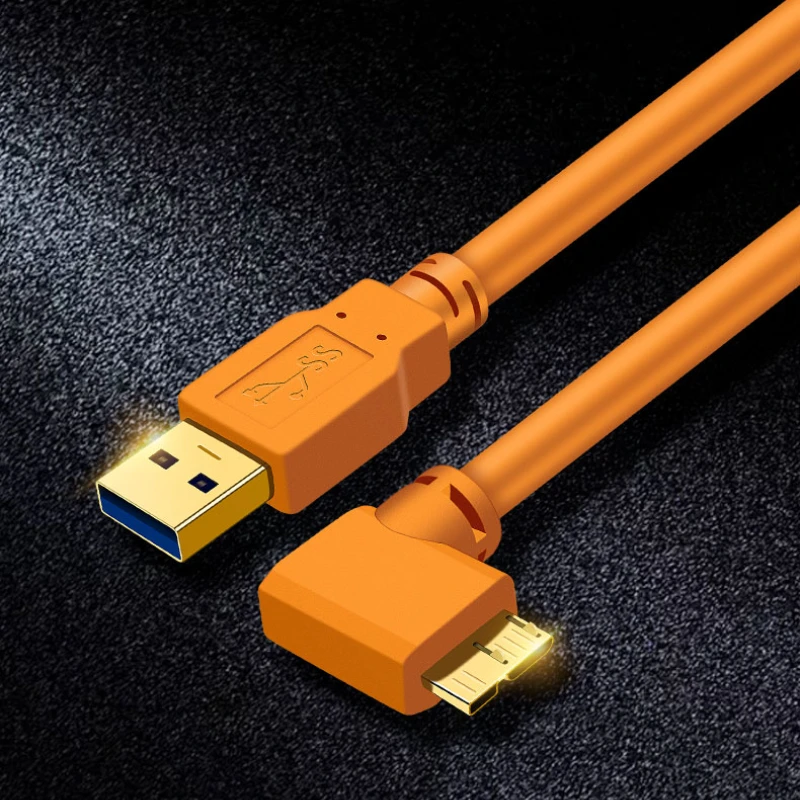 USB2.0 to Mini /USB3.0 to Micro B Camera Angled cable 3m/ 5m/ 8m/ 10m For Canon 5d4 1DX2 5DS 5DSR Nikon D5 D800 D810A/E D850