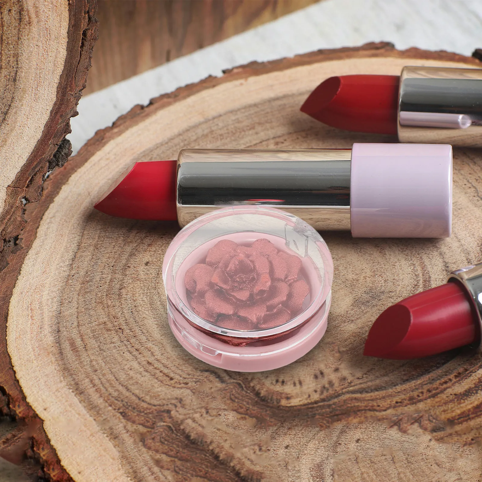 Powder Highlighter Eye Shimmer Powder For Professional Makeup Artist 3D Carved Rose Shaped Face Cheeks Eyes Radiant