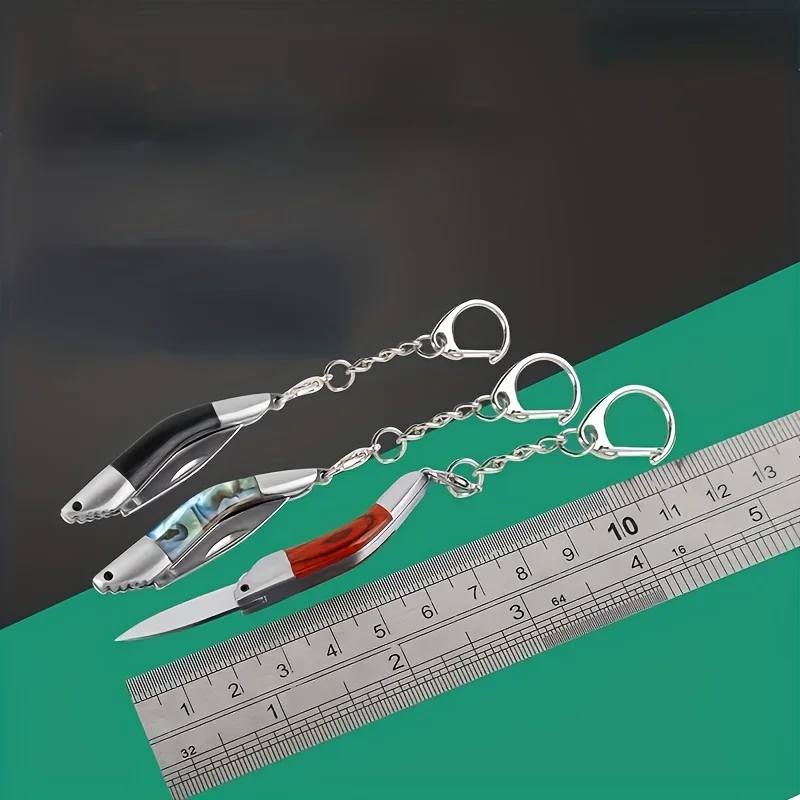 Shrimp Shaped Knife Sharp Outdoor Mini Folding Knife Multifunctional Keychain Pendant Metal Knife Portable Unboxing Knife