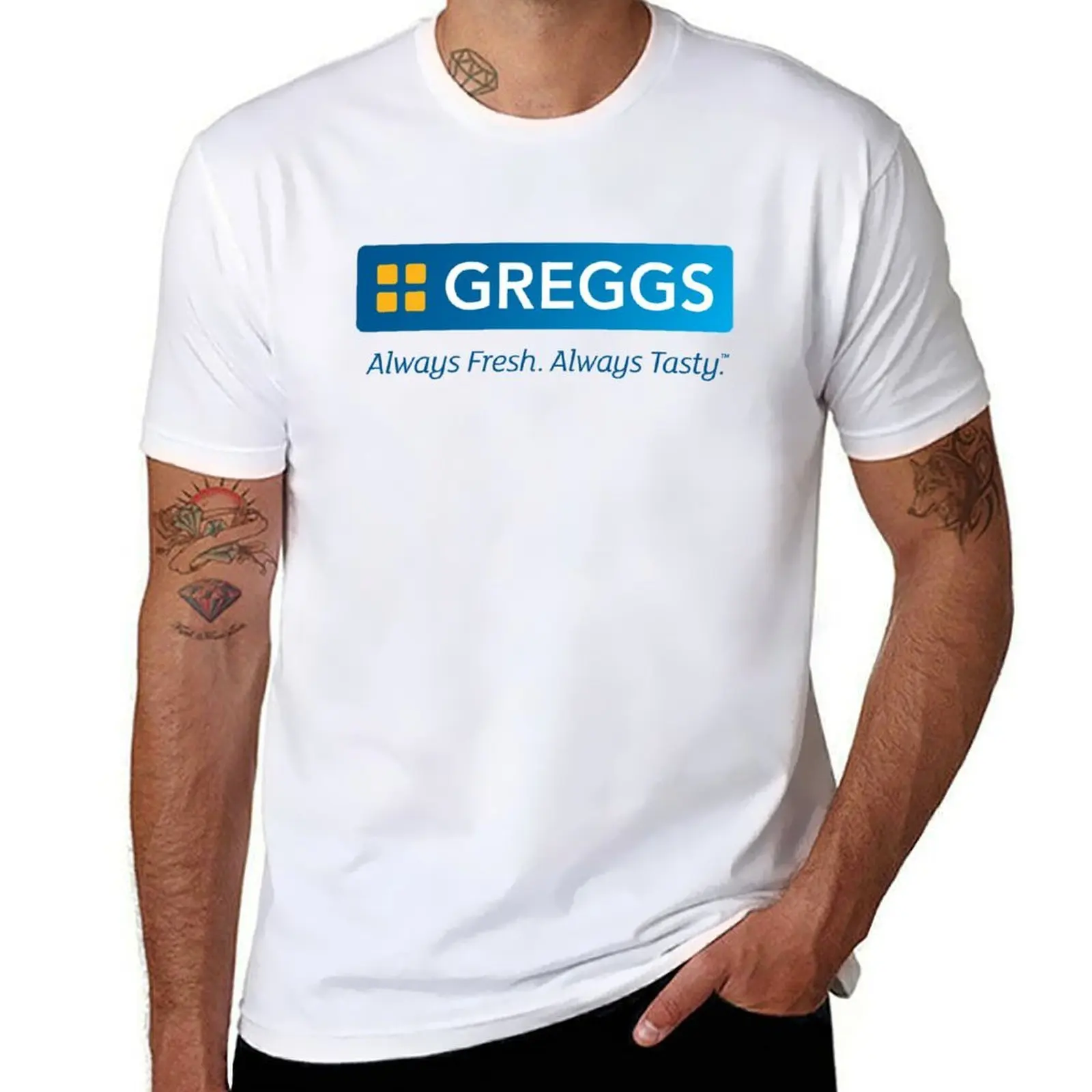 

Greggs Resto and Bakery T-Shirt man t shirts cotton cotton t shirt man T-Shirt