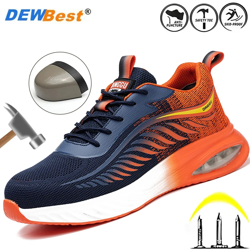 

Men's and women's lightweight summer breathable, odor proof, smash proof, puncture proof, wear-resistant and safe work shoes