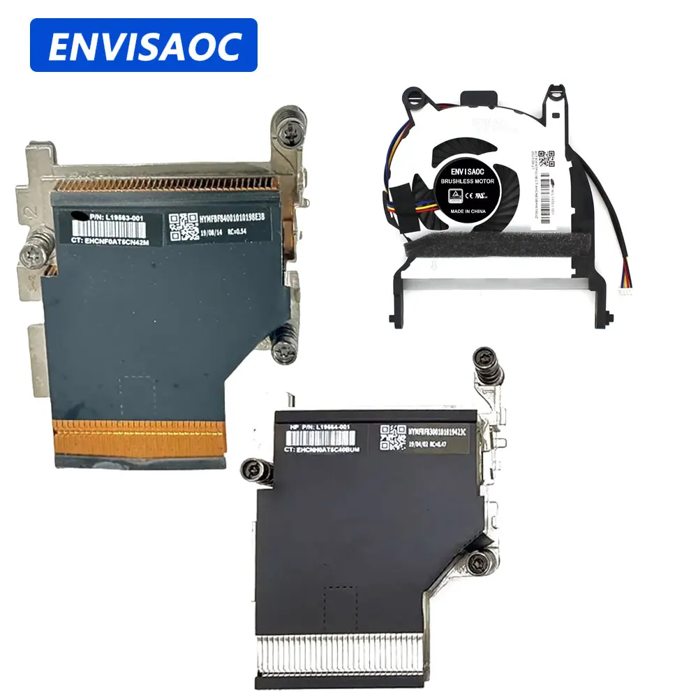 Ventilador de Resfriamento OEM 35W/65W para HP ProDesk 400 405 600 705 800 G4 G5 DM Mini Desktop, Dissipador de Calor em Cobre e Alumínio L19563-001